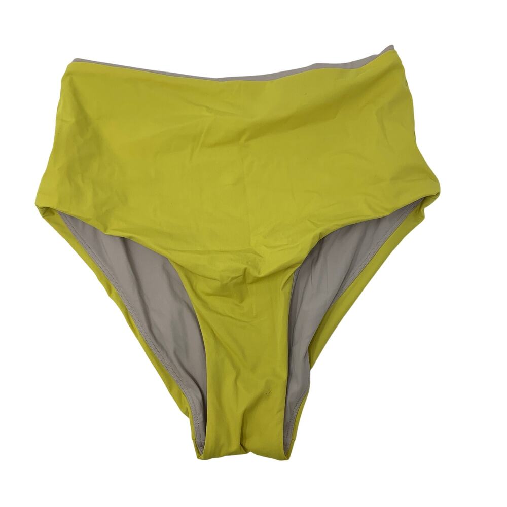 Lululemon Deep Sea High Waisted Skimpy Swim Bottom Sz 6 Soleil Yellow Green